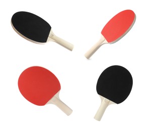 Image of Ping pong rackets isolated on white, set