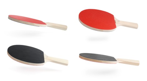 Image of Ping pong rackets isolated on white, set