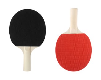 Image of Two ping pong rackets isolated on white