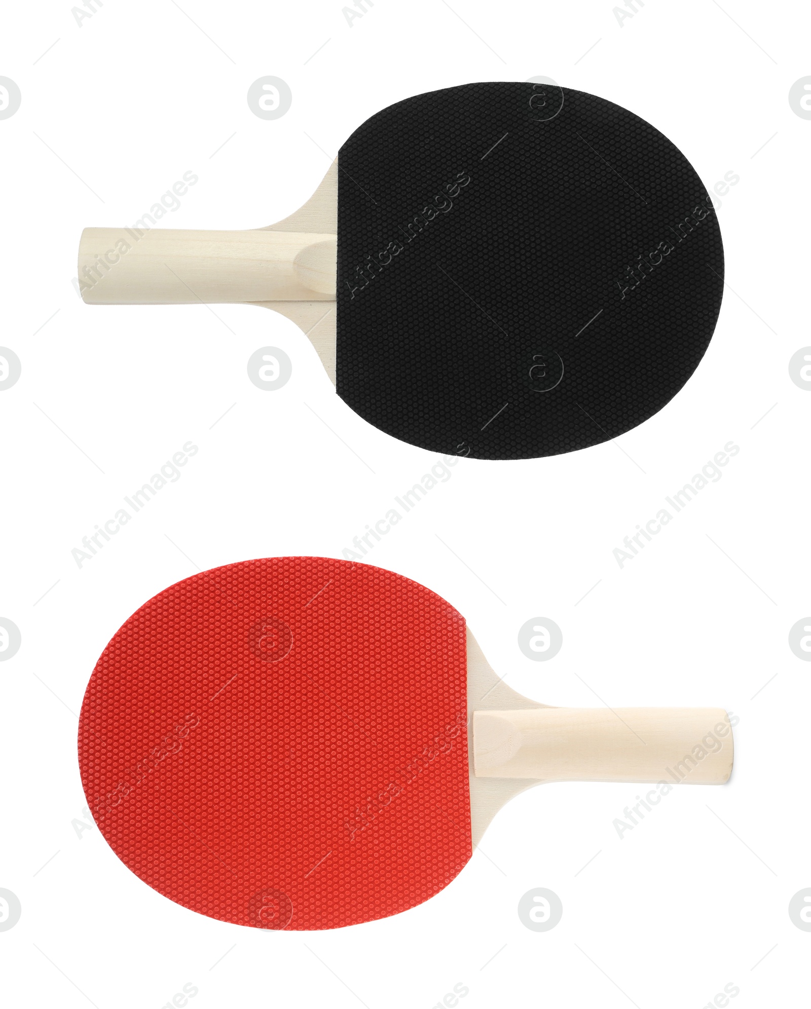 Two ping pong rackets isolated on white Image of Two ping pong rackets isolated on white