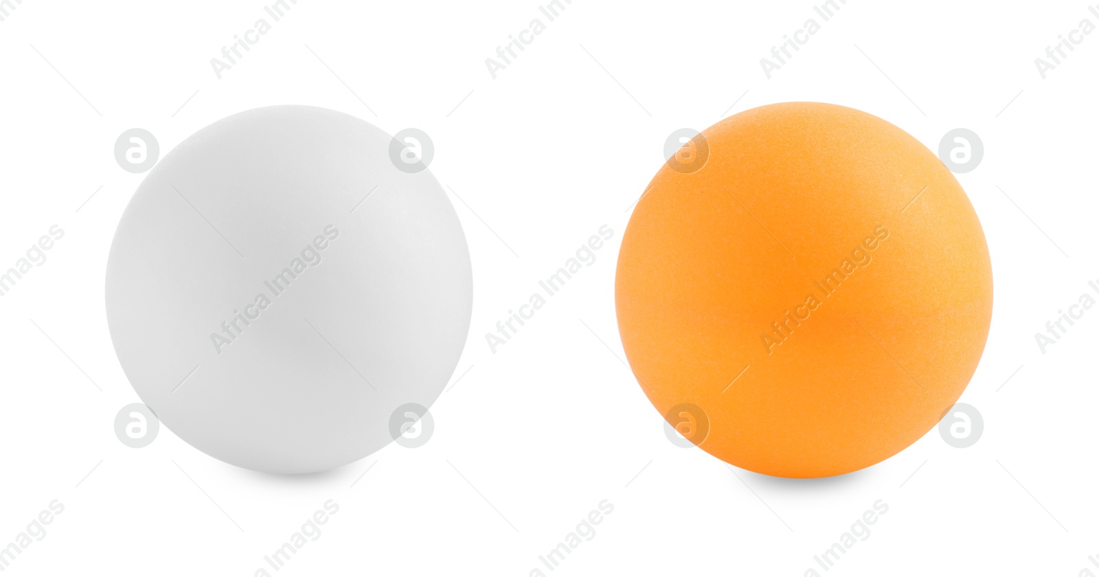 Image of Two ping pong balls isolated on white