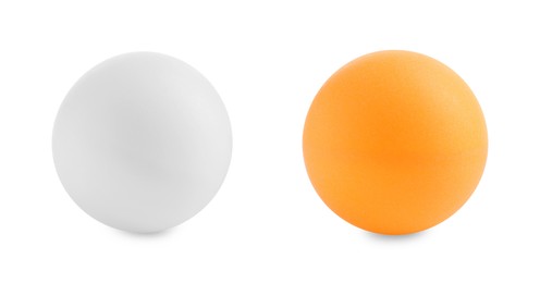 Image of Two ping pong balls isolated on white