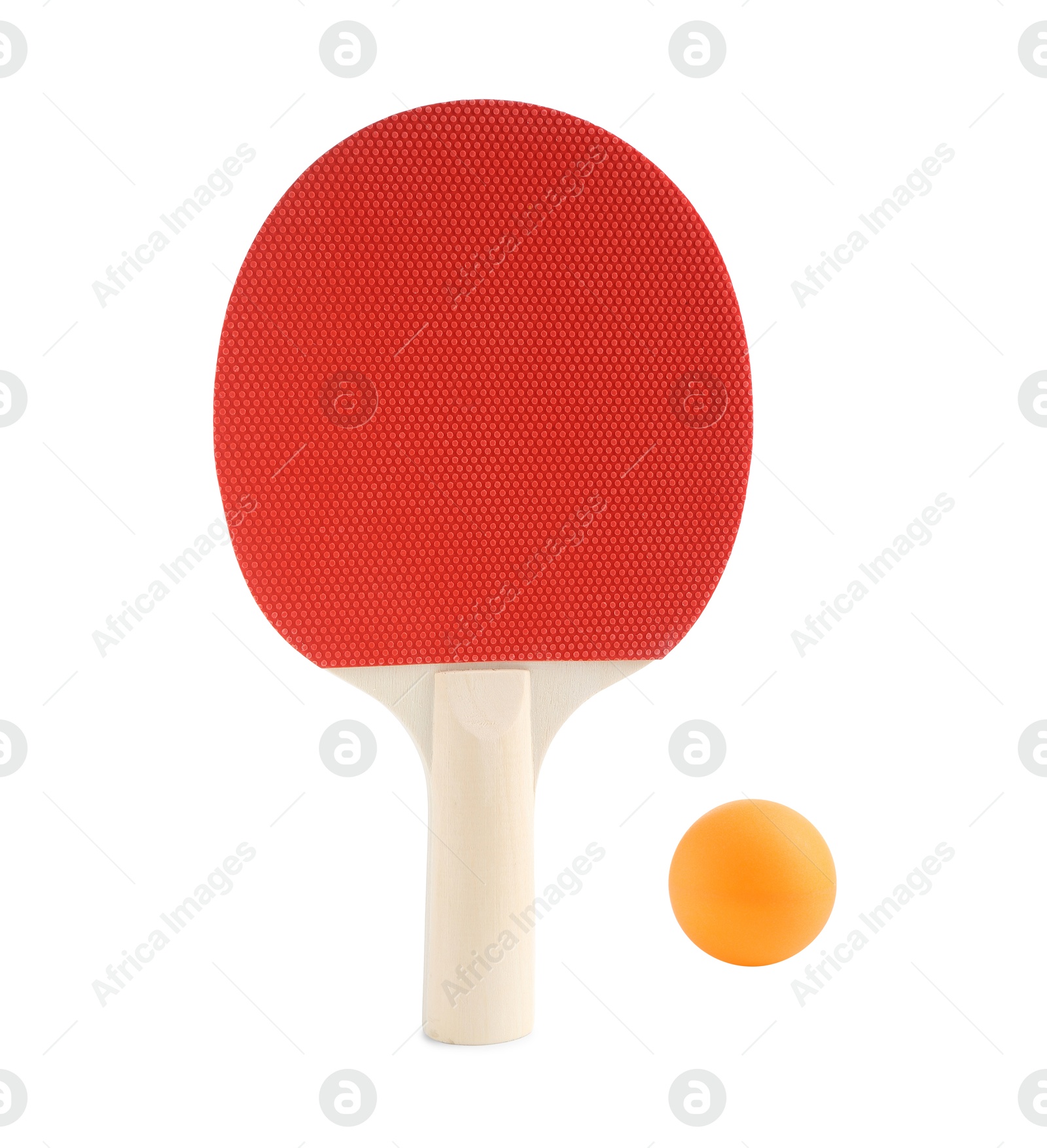 Ping pong racket and ball isolated on white Image of Ping pong racket and ball isolated on white