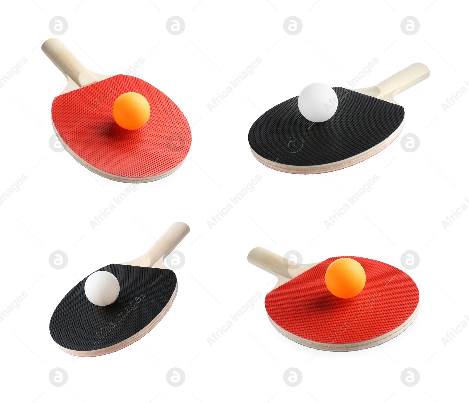 Ping pong rackets and balls isolated on white, set Image of Ping pong rackets and balls isolated on white, set