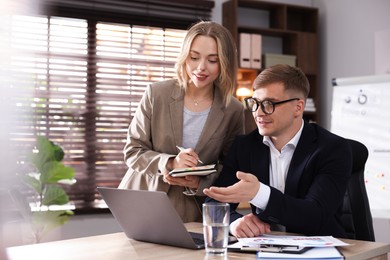 Photo of Marketing. Businesspeople working together in office, space for text