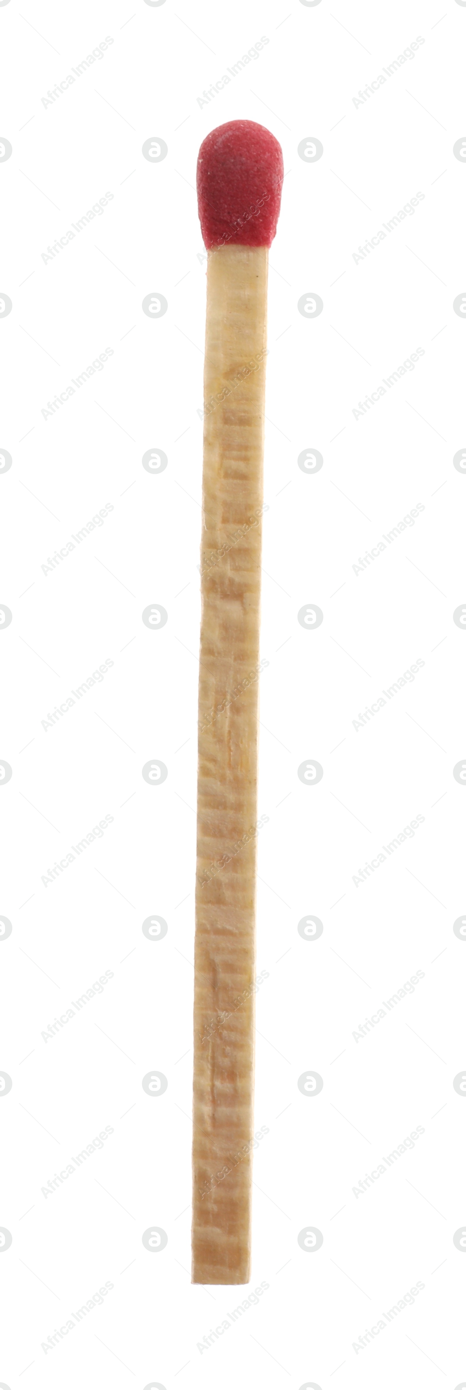 Photo of One match with pink head isolated on white