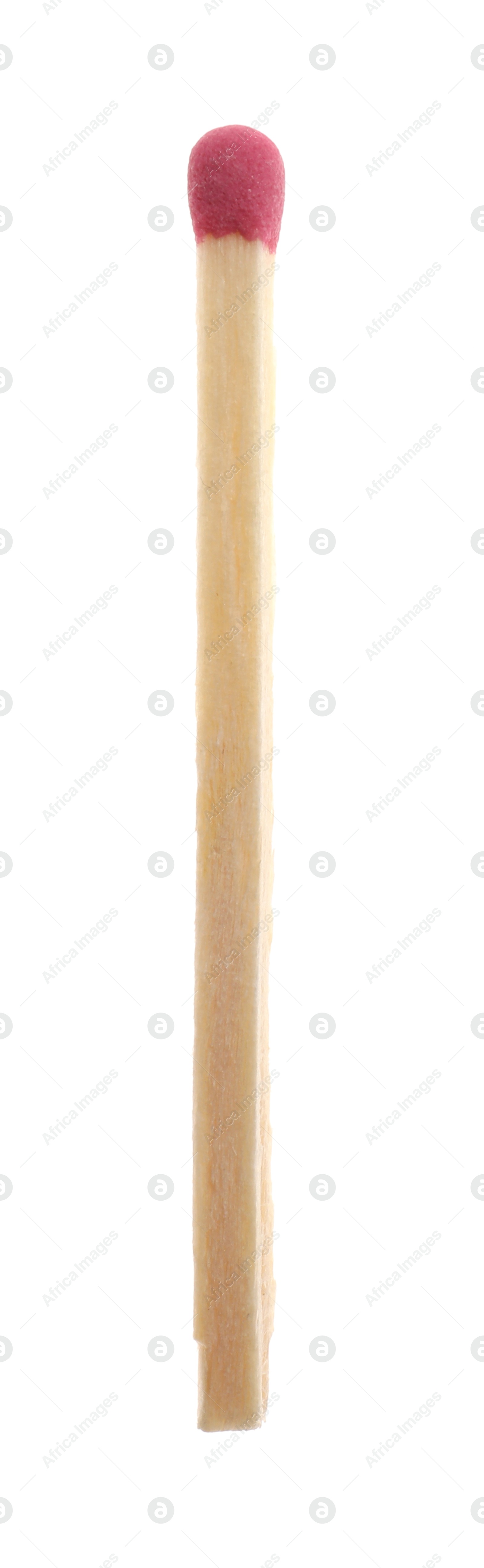 Photo of One match with pink head isolated on white