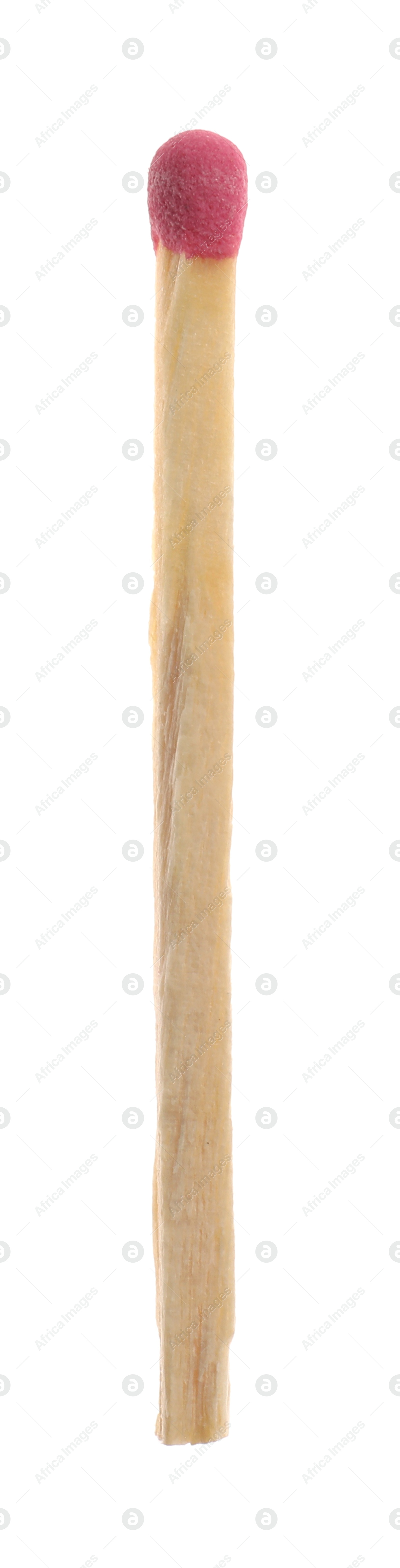 Photo of One match with pink head isolated on white