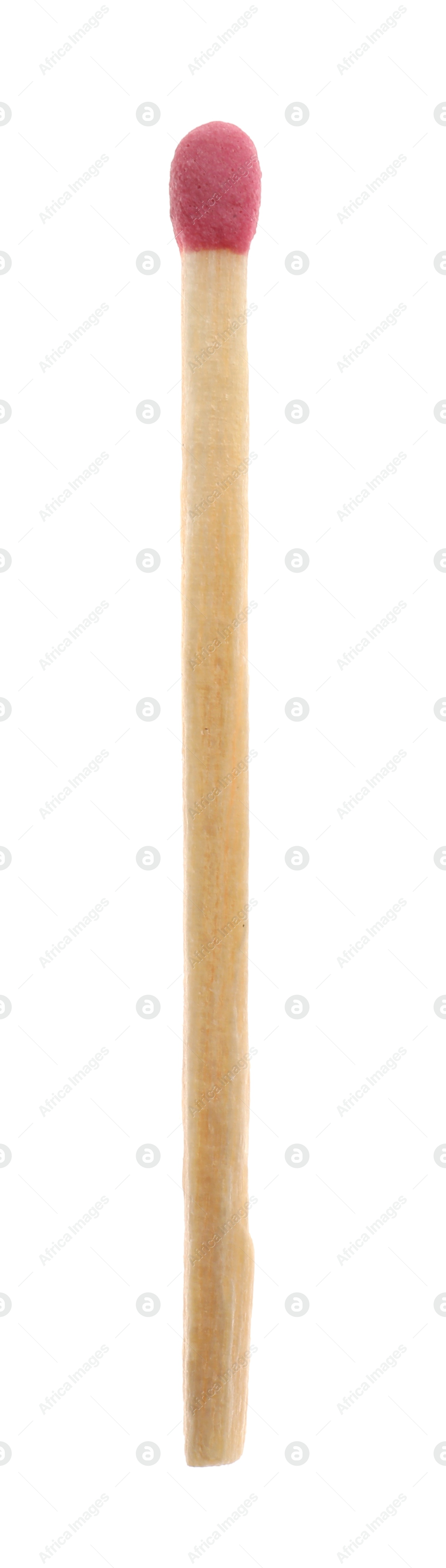 Photo of One match with pink head isolated on white