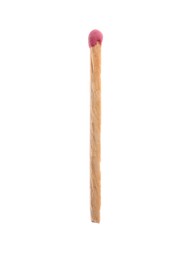 Photo of One match with pink head isolated on white