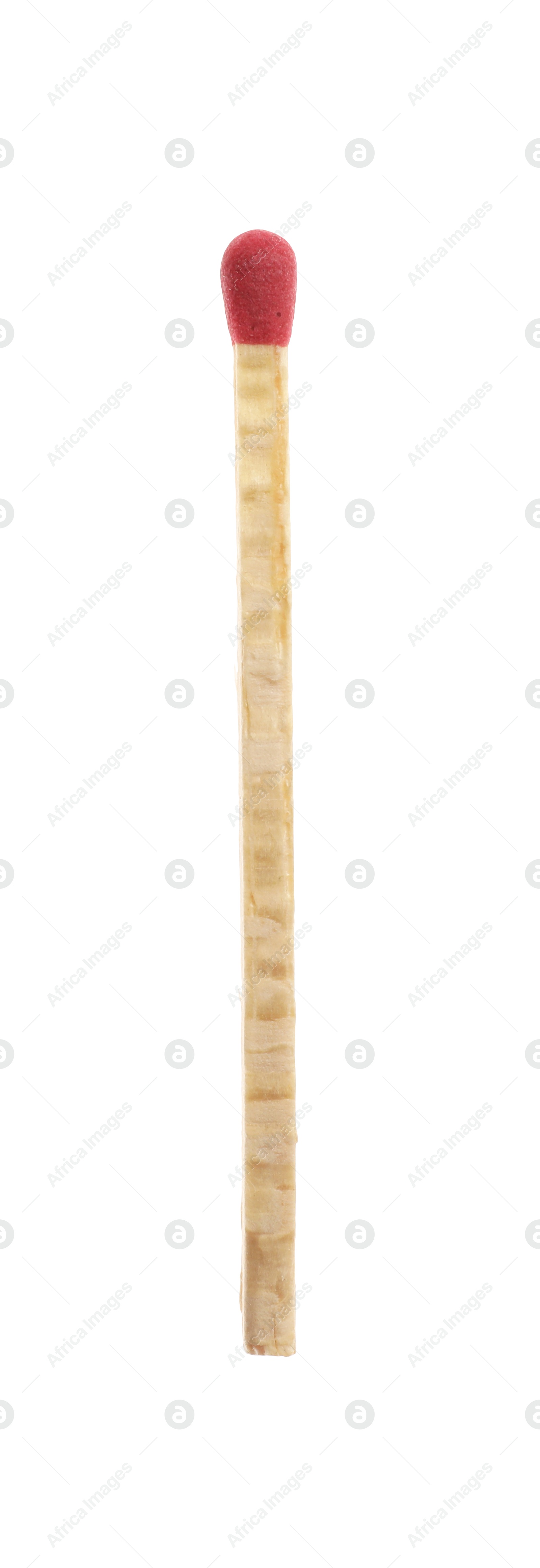 One match with pink head isolated on white Photo of One match with pink head isolated on white