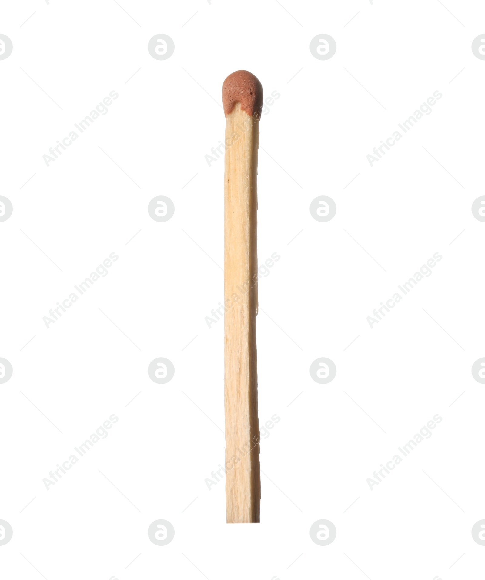 Photo of One match with brown head isolated on white