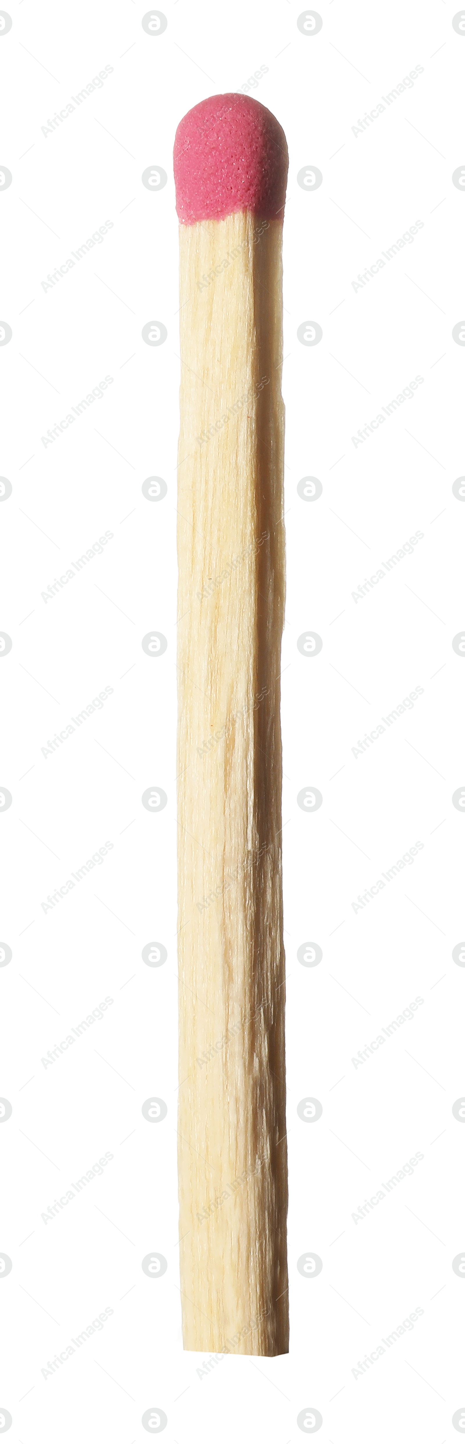 One match with pink head isolated on white Photo of One match with pink head isolated on white