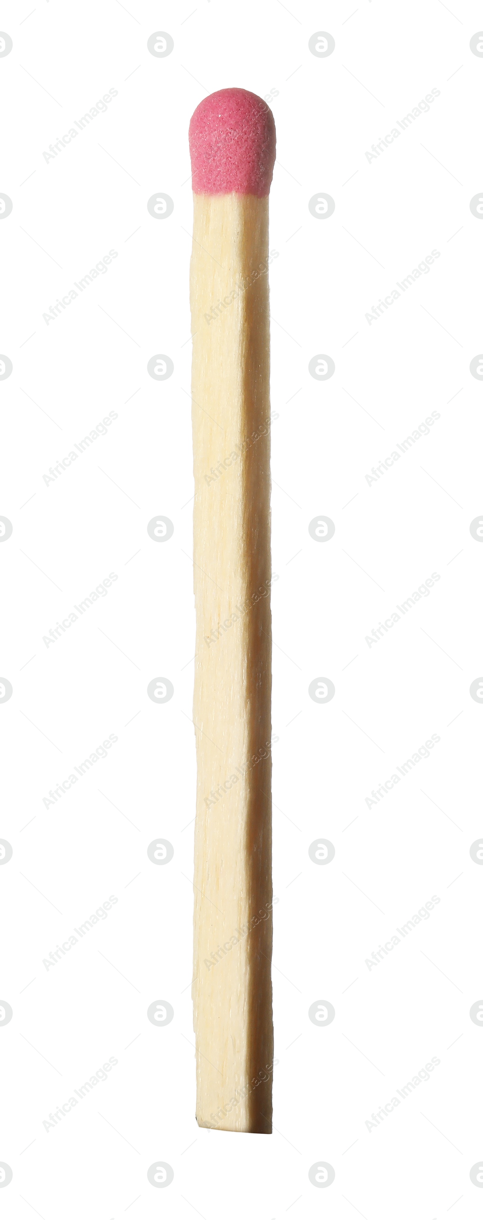 One match with pink head isolated on white Photo of One match with pink head isolated on white