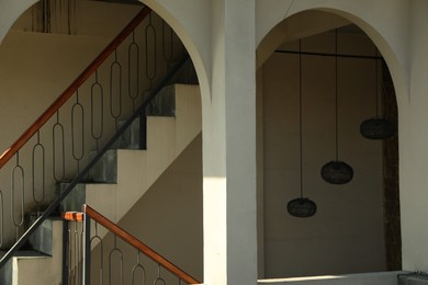Photo of Station building with stairs and underground crossing