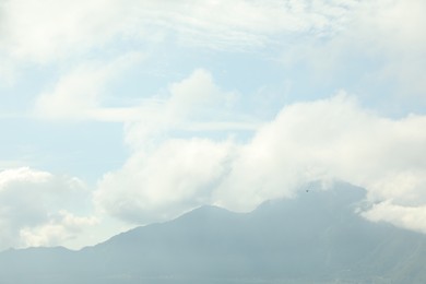 Photo of Beautiful view of clouds in sky over mountains