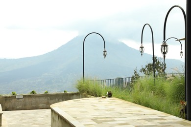 Photo of Picturesque view of beautiful mountains from resort
