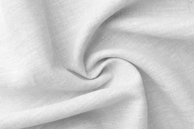 Image of Texture of white fabric as background, top view