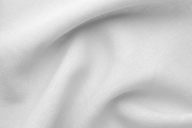 Image of Texture of white fabric as background, top view