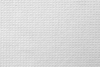Image of Texture of white fabric with pattern as background, top view