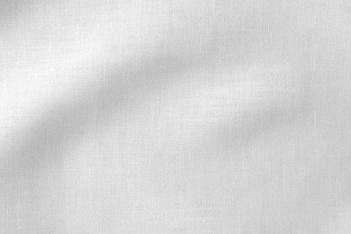 Image of Texture of white fabric as background, top view