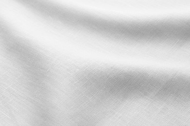 Image of Texture of white fabric as background, top view