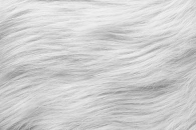 Image of Texture of white furry fabric as background, closeup
