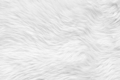 Image of Texture of white furry fabric as background, closeup