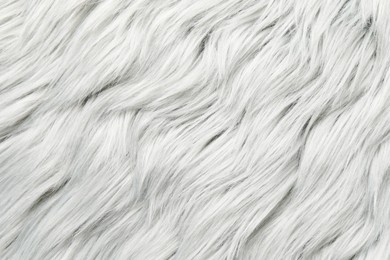 Image of Texture of white furry fabric as background, closeup