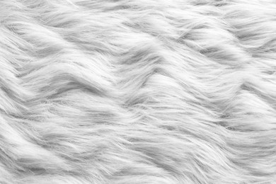 Image of Texture of white furry fabric as background, closeup
