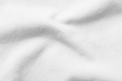 Image of Texture of white fabric as background, top view