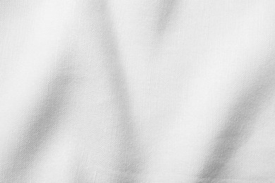 Image of Texture of white fabric as background, top view