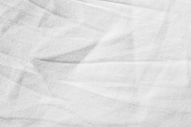 Image of Texture of white fabric as background, top view