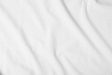 Image of Texture of white fabric as background, top view