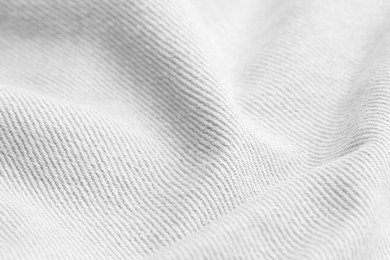 Image of Texture of white fabric as background, closeup