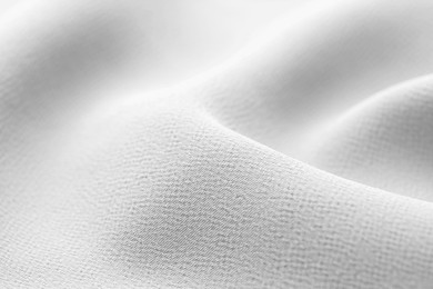 Image of Texture of white fabric as background, closeup
