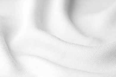 Image of Texture of white fabric as background, closeup