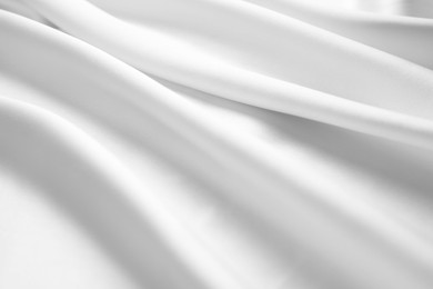 Image of Texture of white fabric as background, closeup