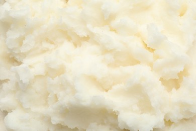 Photo of Texture of organic shea butter as background, top view