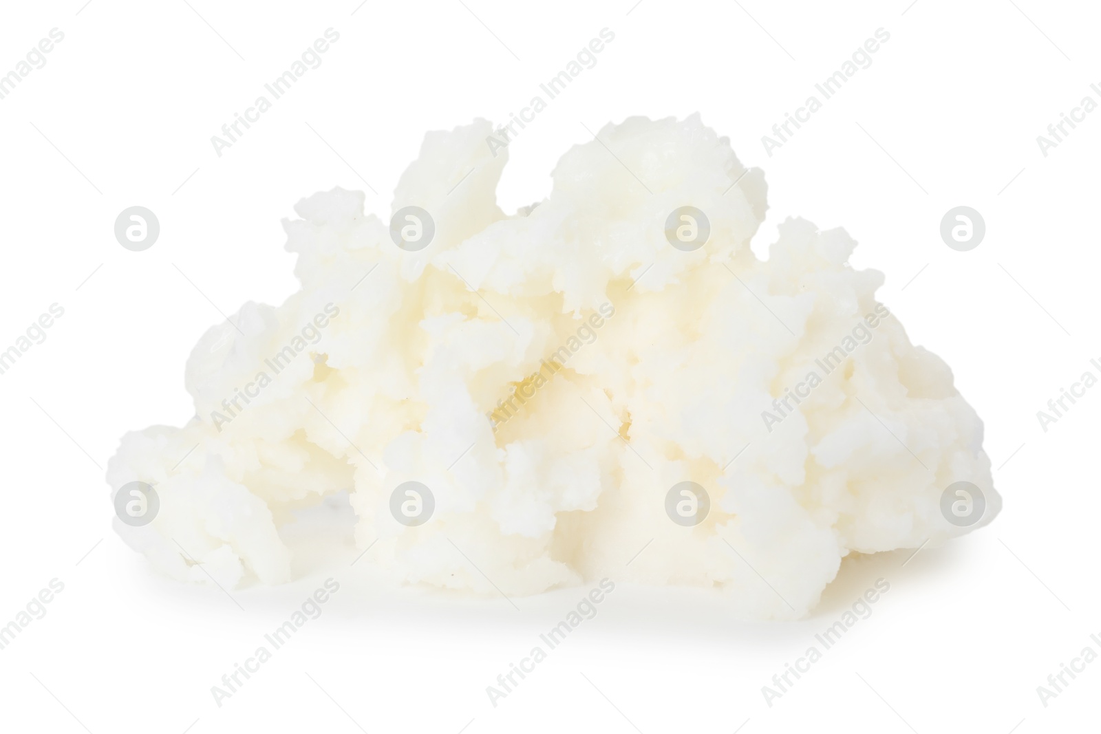Photo of Pile of shea butter isolated on white