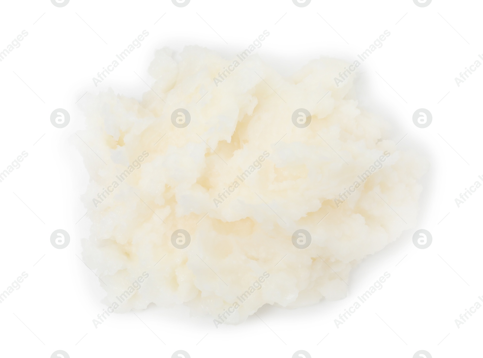 Shea butter isolated on white. Cosmetic product Photo of Shea butter isolated on white. Cosmetic product