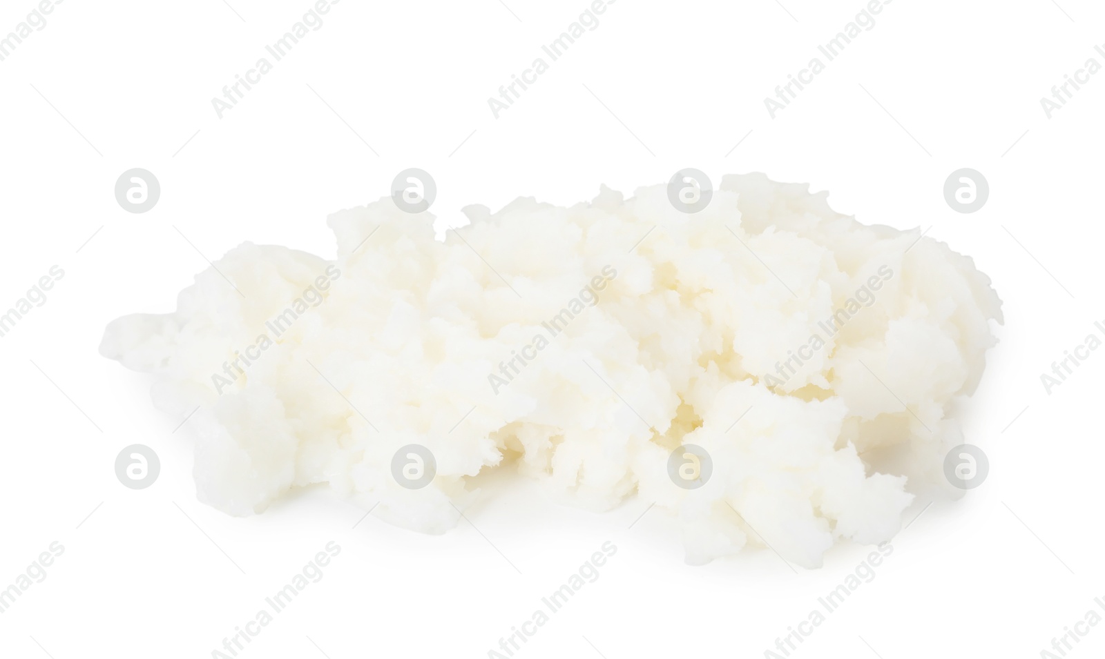 Pile of shea butter isolated on white Photo of Pile of shea butter isolated on white