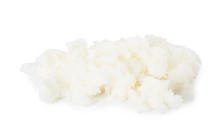Photo of Pile of shea butter isolated on white