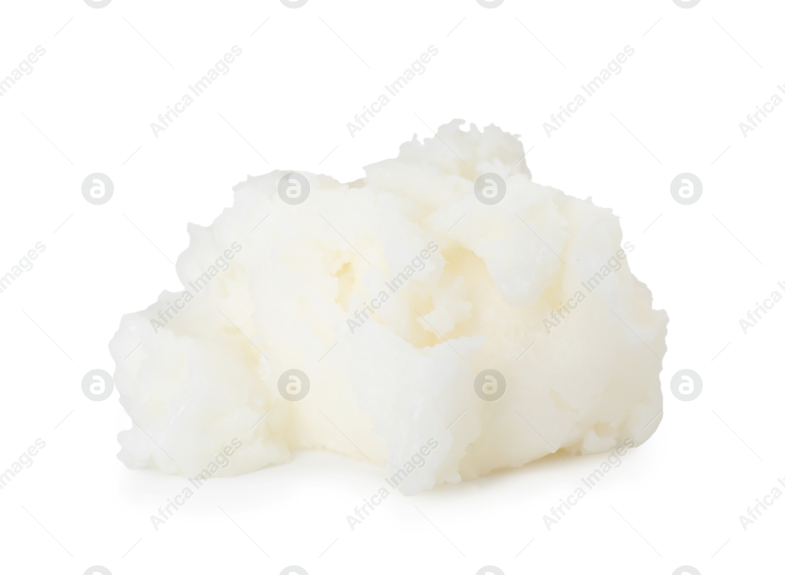 Pile of shea butter isolated on white Photo of Pile of shea butter isolated on white