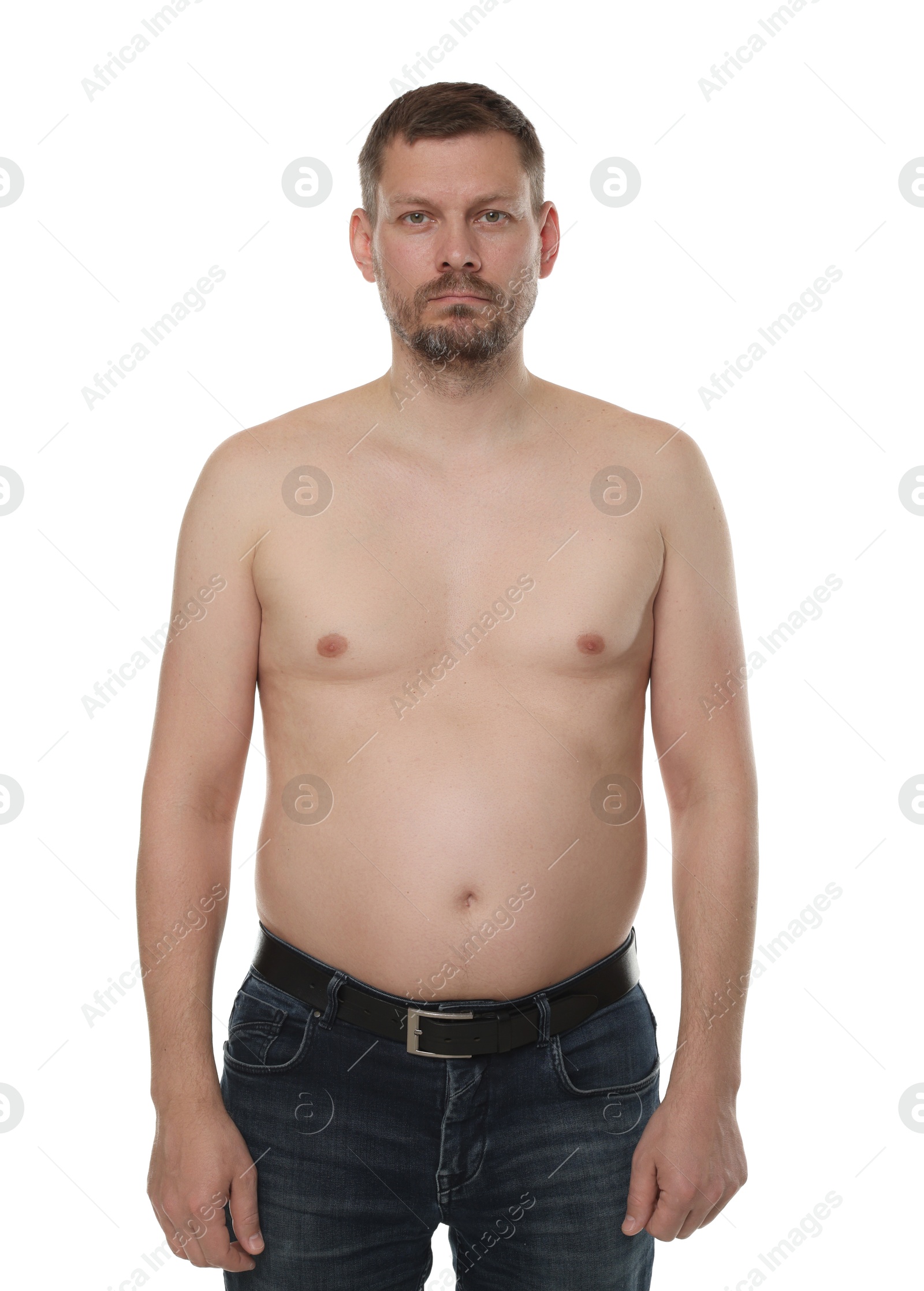 Portrait of confident man on white background Photo of Portrait of confident man on white background