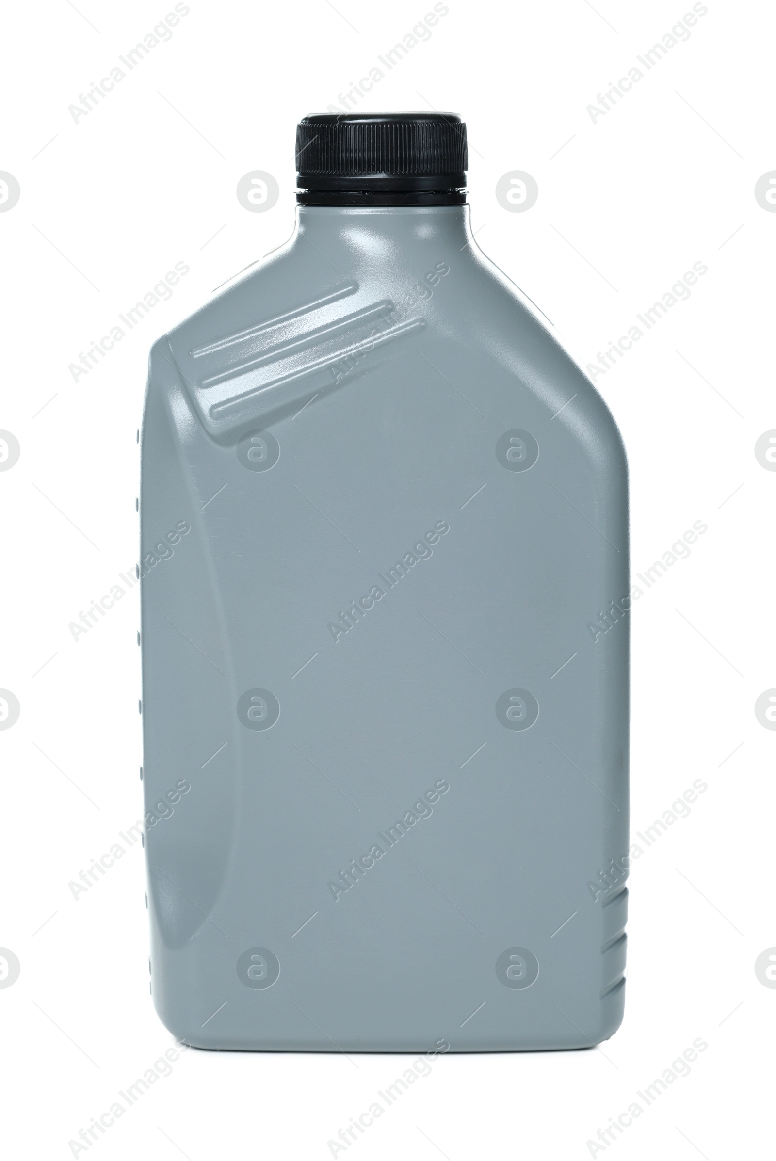 Motor oil in plastic canister isolated on white Photo of Motor oil in plastic canister isolated on white