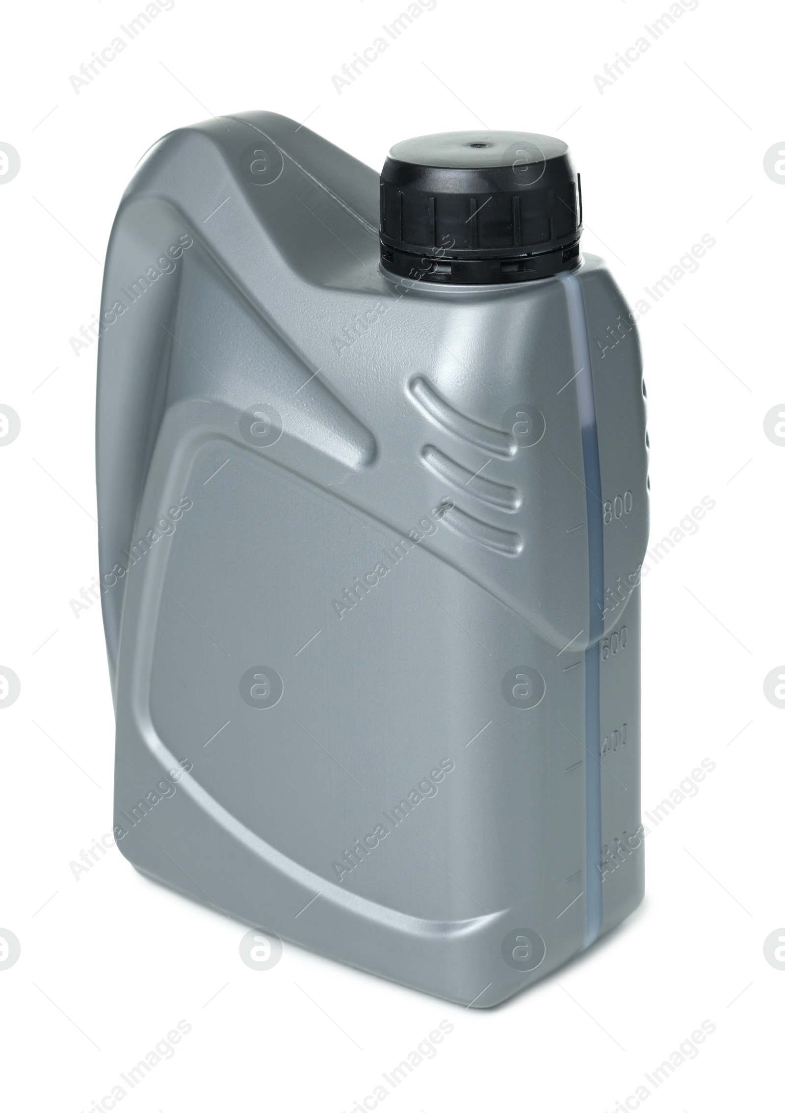 Motor oil in plastic canister isolated on white Photo of Motor oil in plastic canister isolated on white