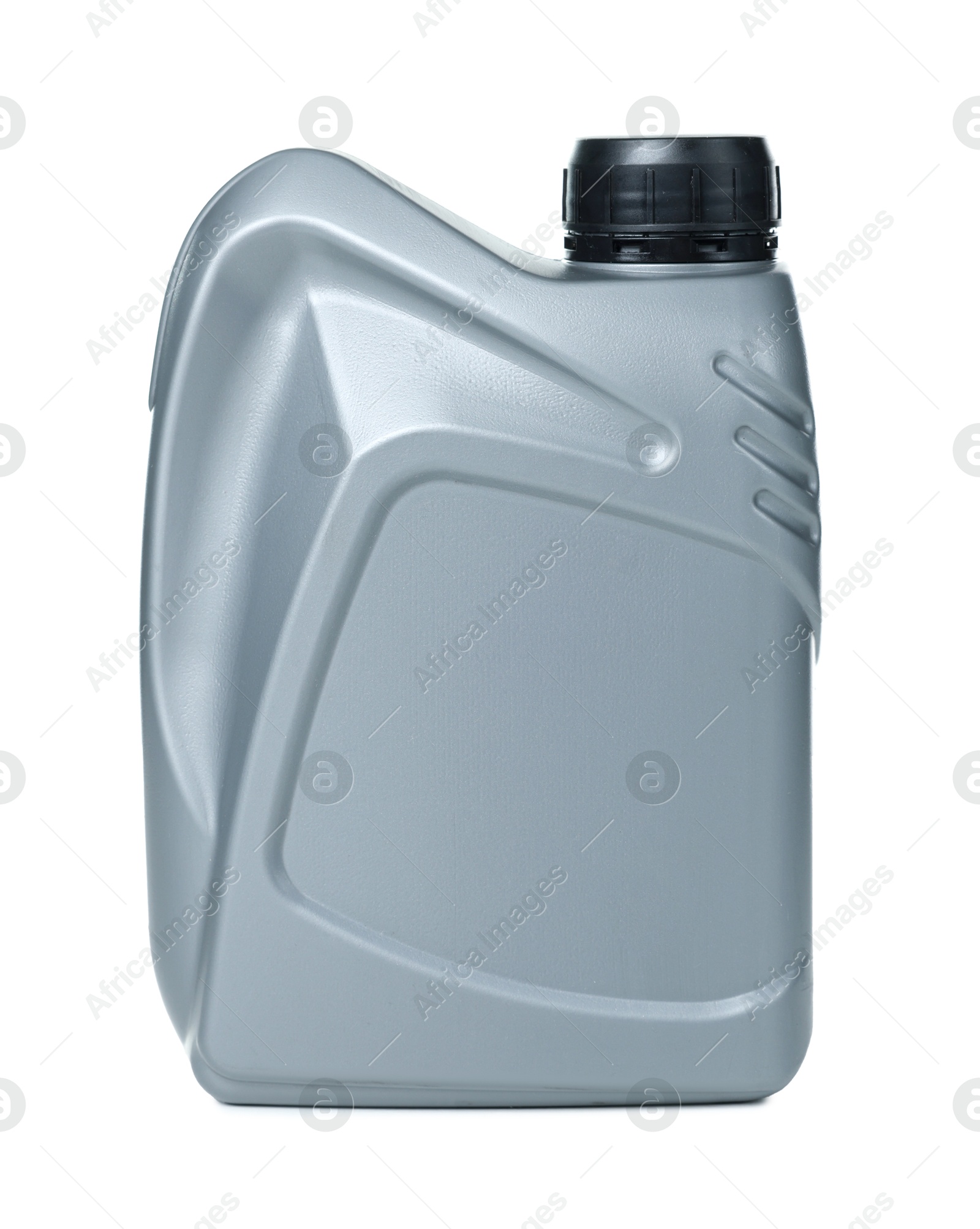 Motor oil in plastic canister isolated on white Photo of Motor oil in plastic canister isolated on white