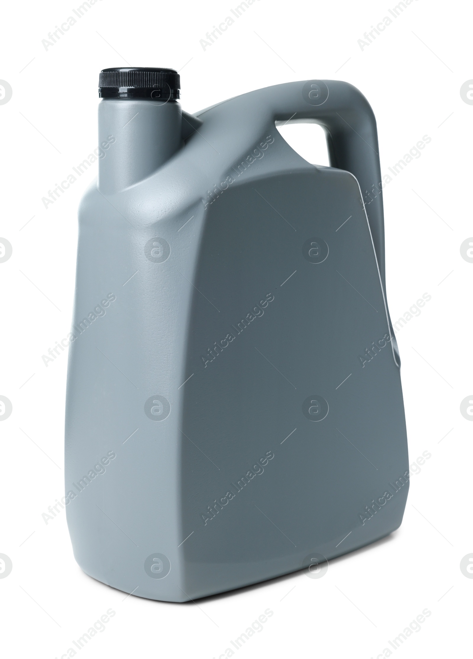 Motor oil in plastic canister isolated on white Photo of Motor oil in plastic canister isolated on white