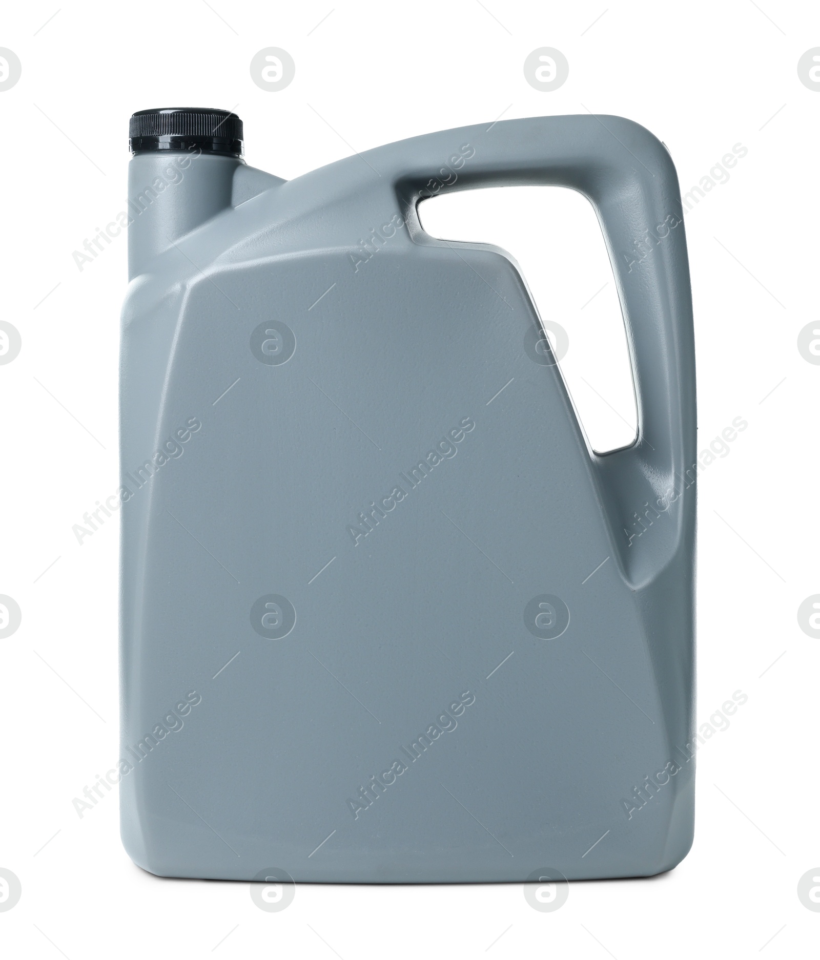 Motor oil in plastic canister isolated on white Photo of Motor oil in plastic canister isolated on white